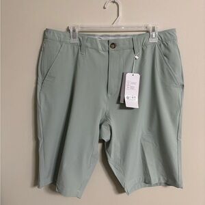 Outdoor Ventures Size 36 Light Green Performance Golf Shorts New 12 Inch Inseam
